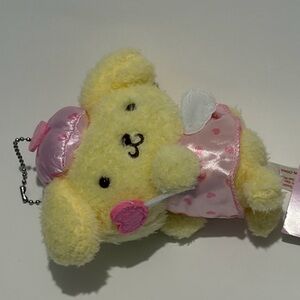 Sanrio Pompompurin Dreaming Angel Plush Keychain
